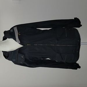 Roxy Longline 5K Snow Jacket Black w/Gold Stripes NWOT SZ MED